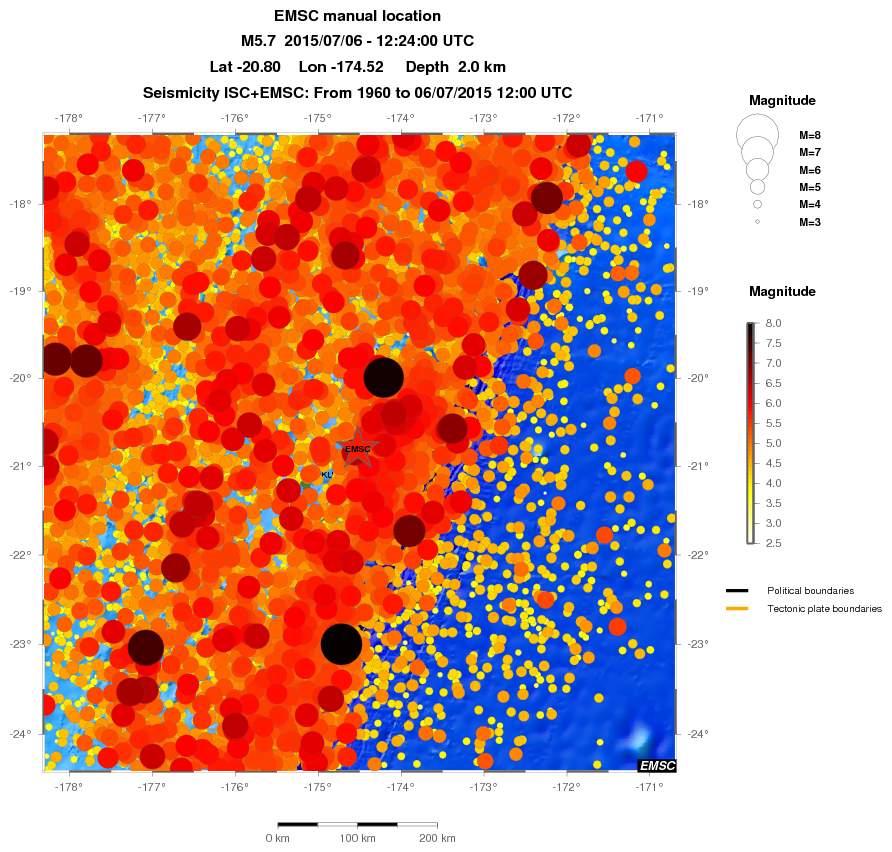 regional magnitude historical seismicity