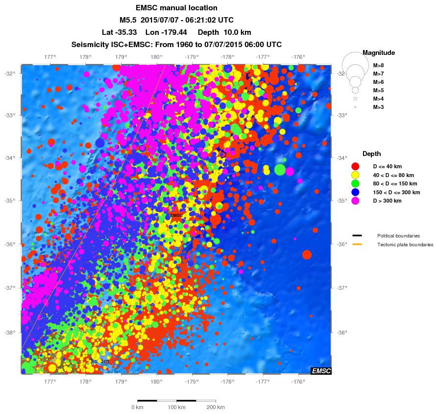 regional historical seismicity
