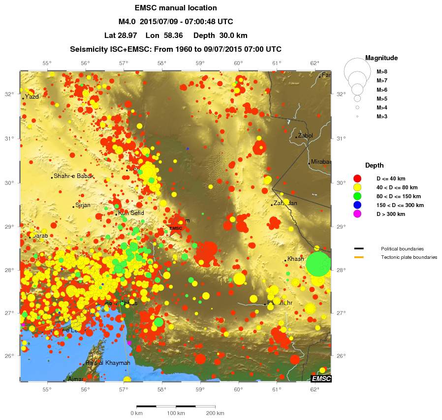 regional historical seismicity