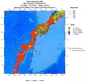 wide historical seismicity