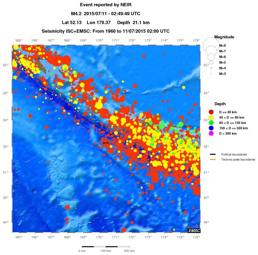 regional historical seismicity