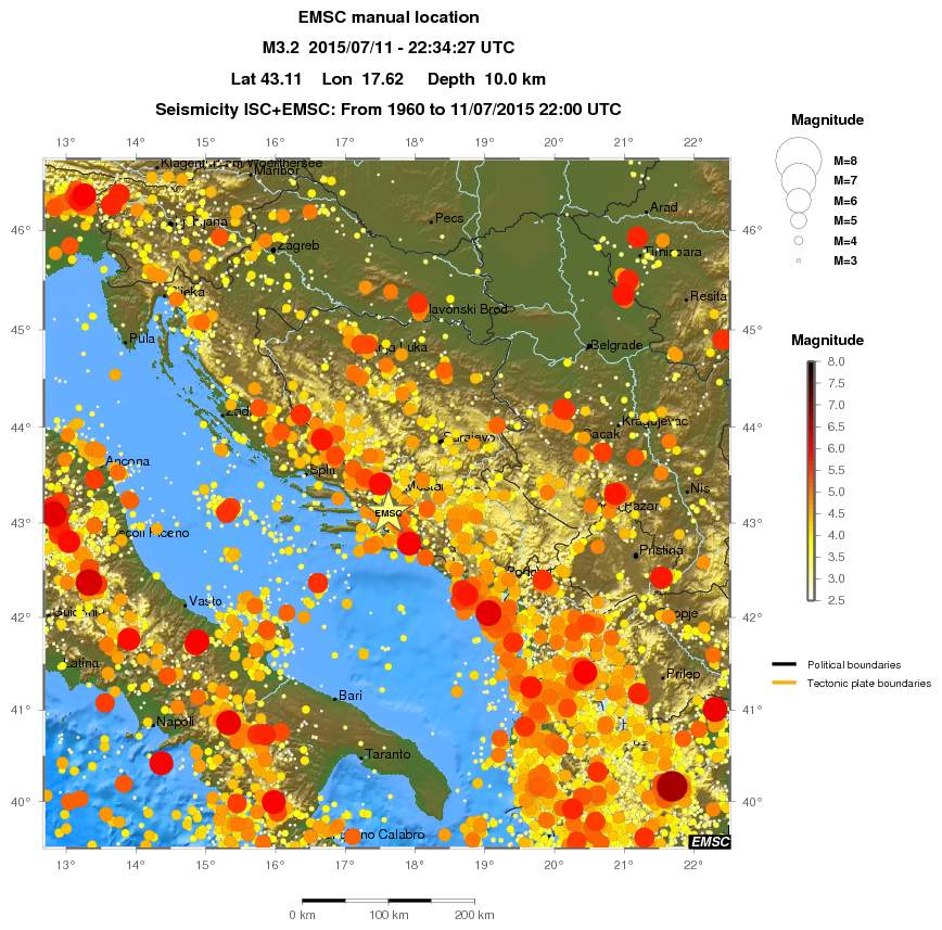 regional magnitude historical seismicity