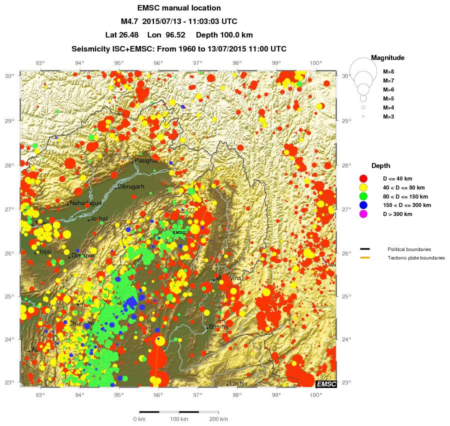 regional historical seismicity