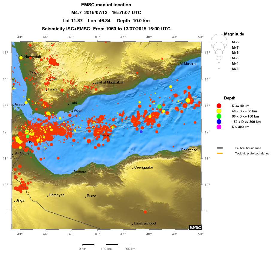 regional historical seismicity
