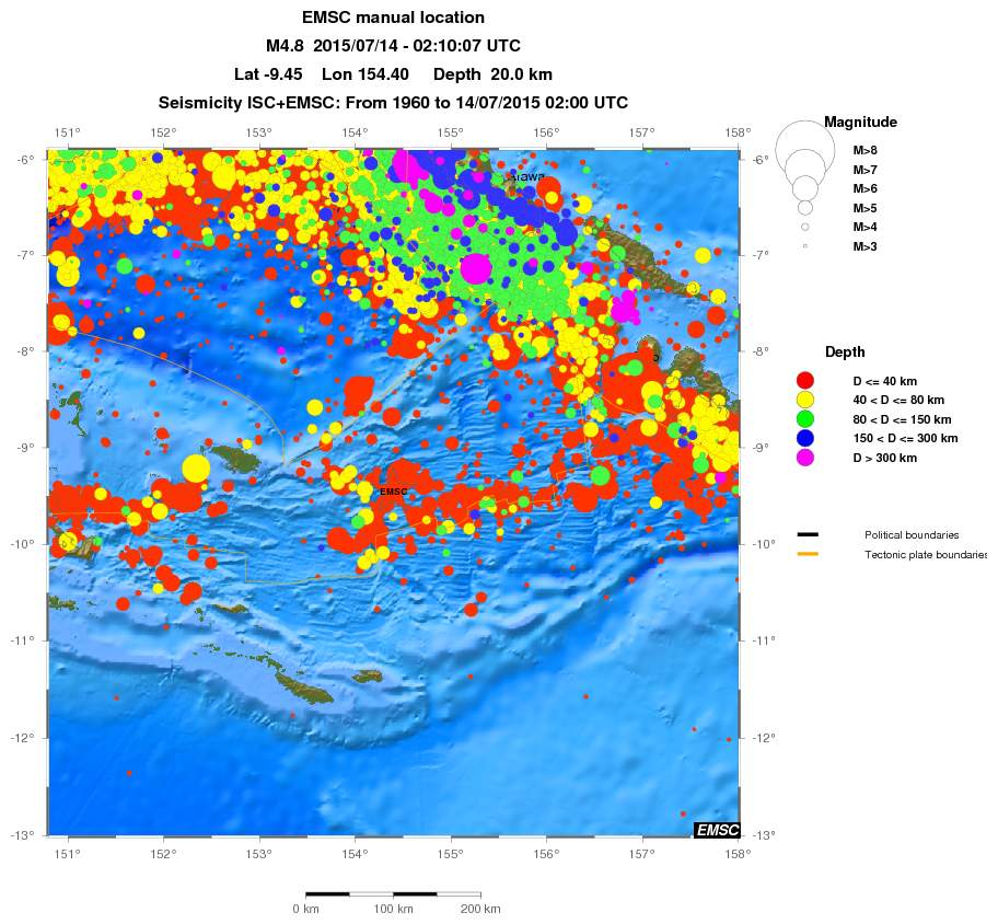 regional historical seismicity