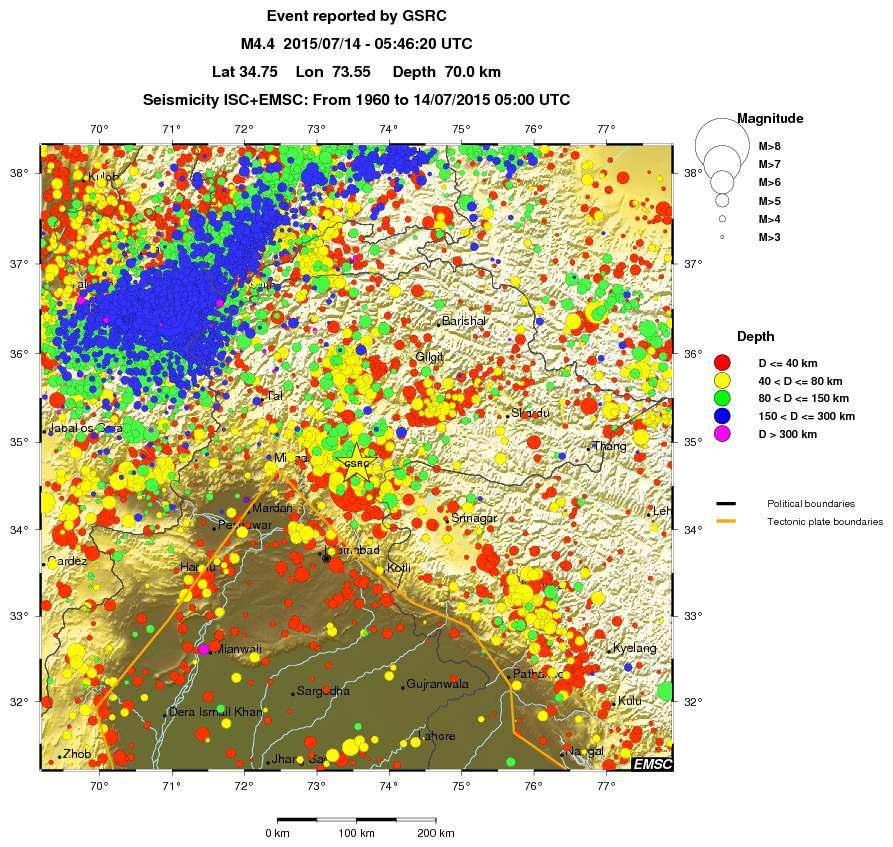 regional historical seismicity