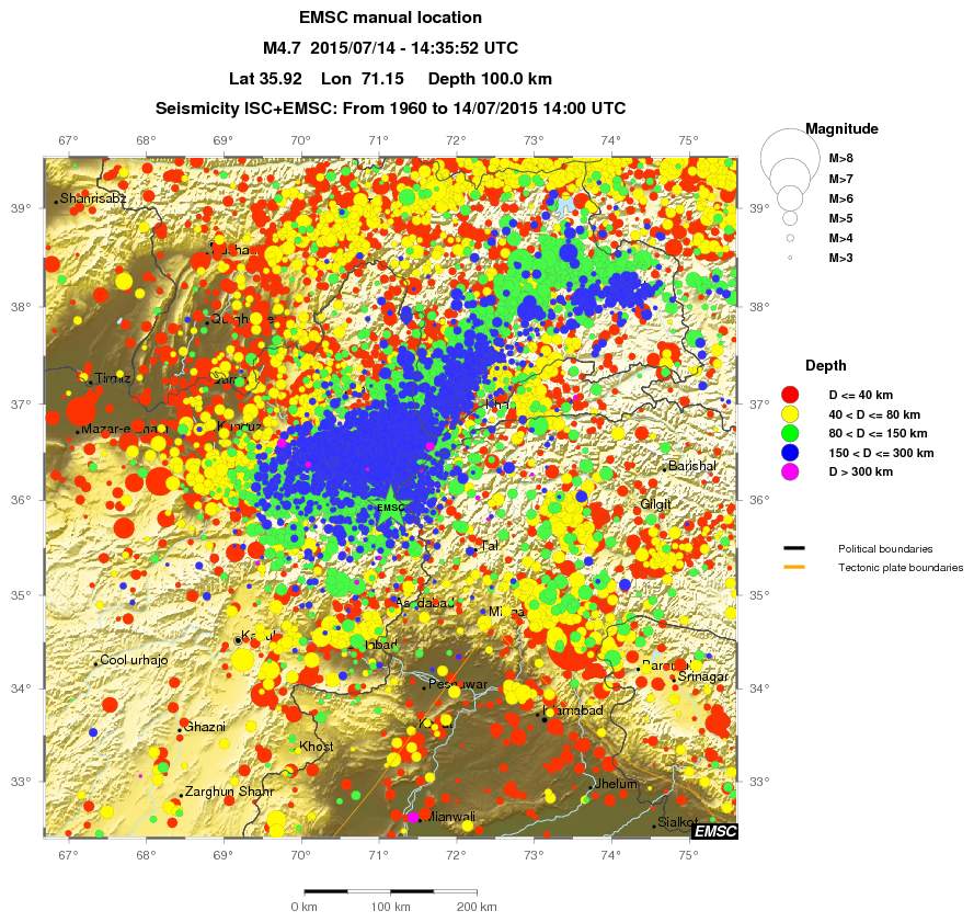 regional historical seismicity