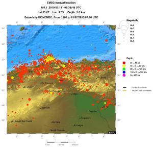 regional historical seismicity