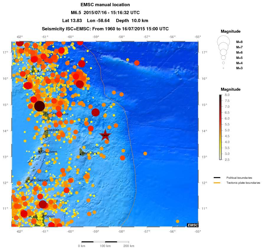 regional magnitude historical seismicity