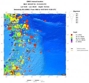 regional historical seismicity