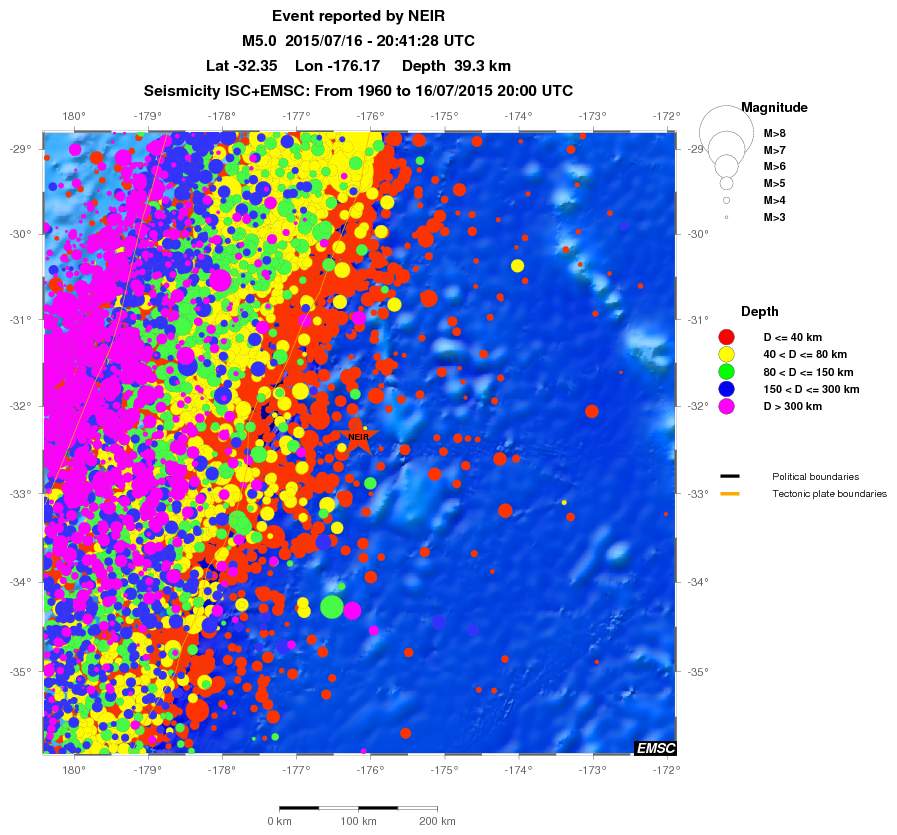regional historical seismicity