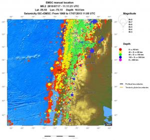 wide historical seismicity
