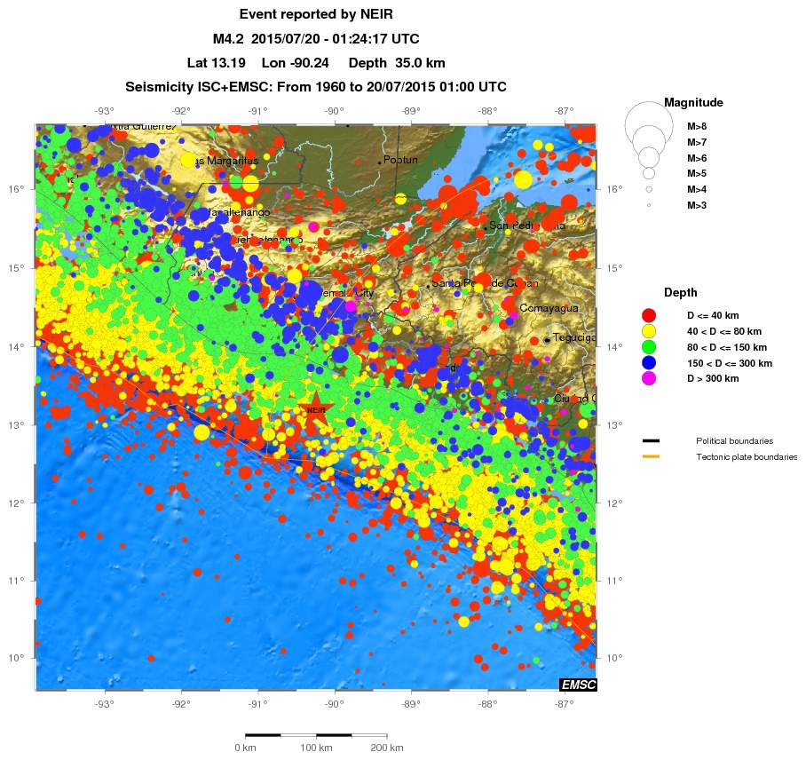 regional historical seismicity