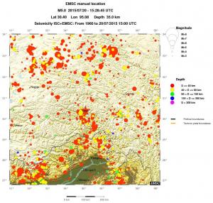 regional historical seismicity