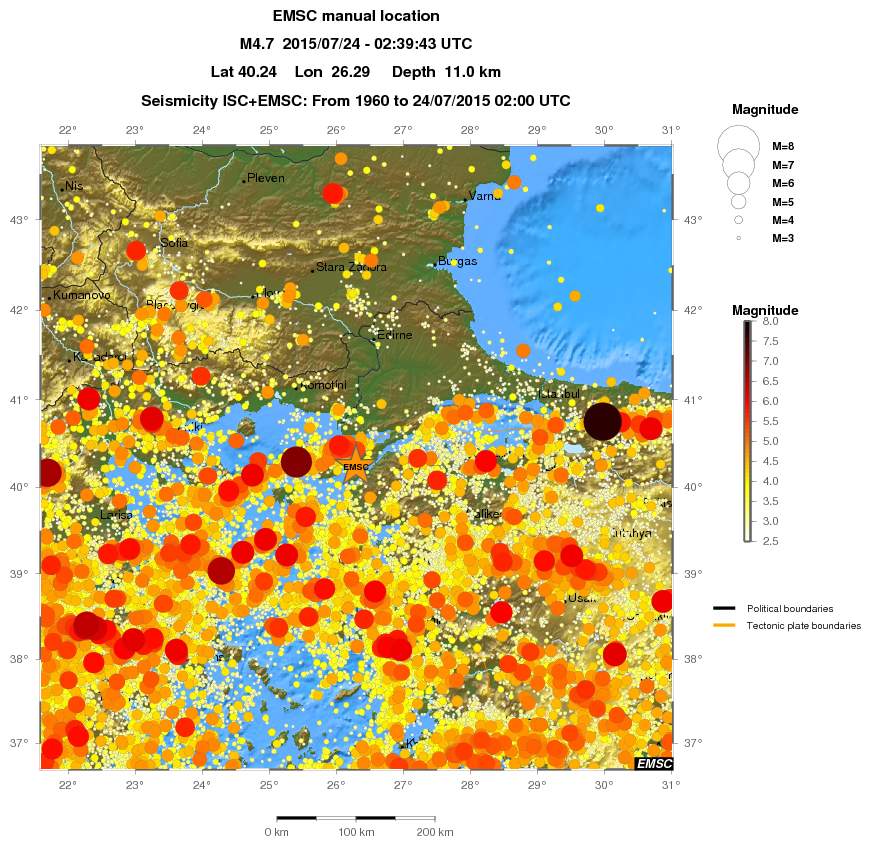 regional magnitude historical seismicity