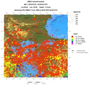 regional historical seismicity
