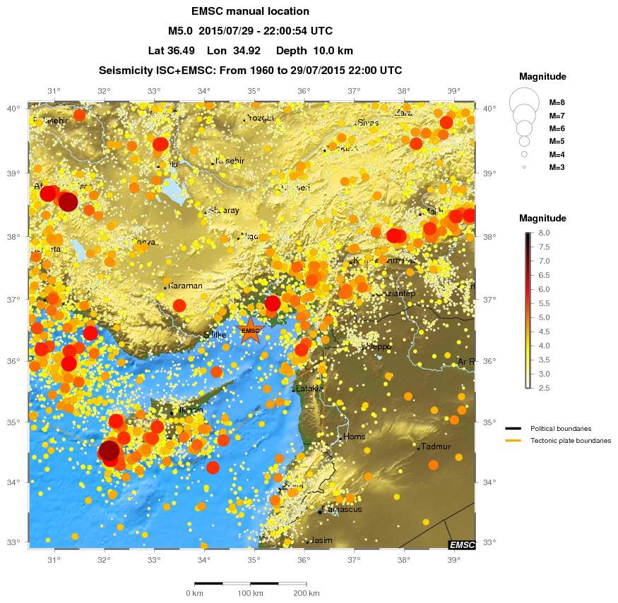 regional magnitude historical seismicity
