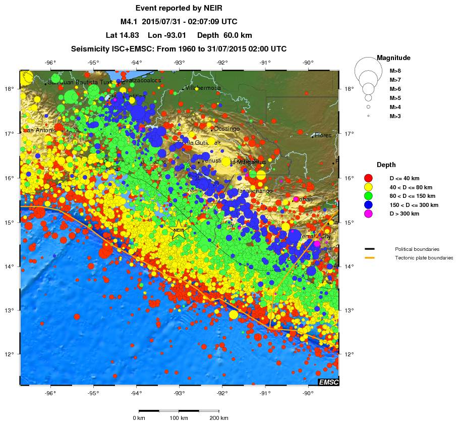 regional historical seismicity