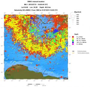 regional historical seismicity