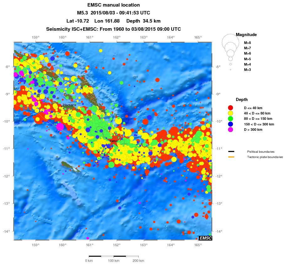 regional historical seismicity