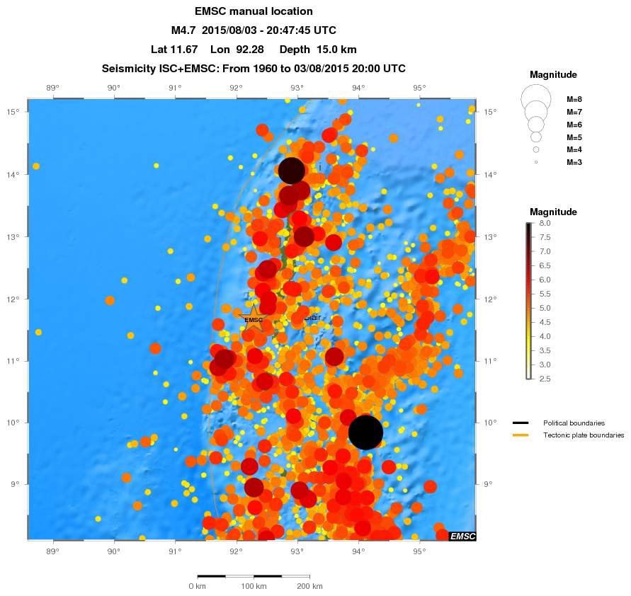 regional magnitude historical seismicity
