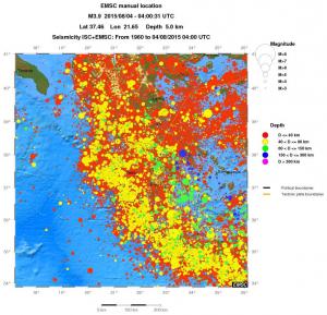 regional historical seismicity