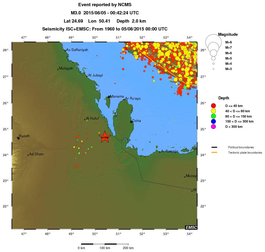 regional historical seismicity
