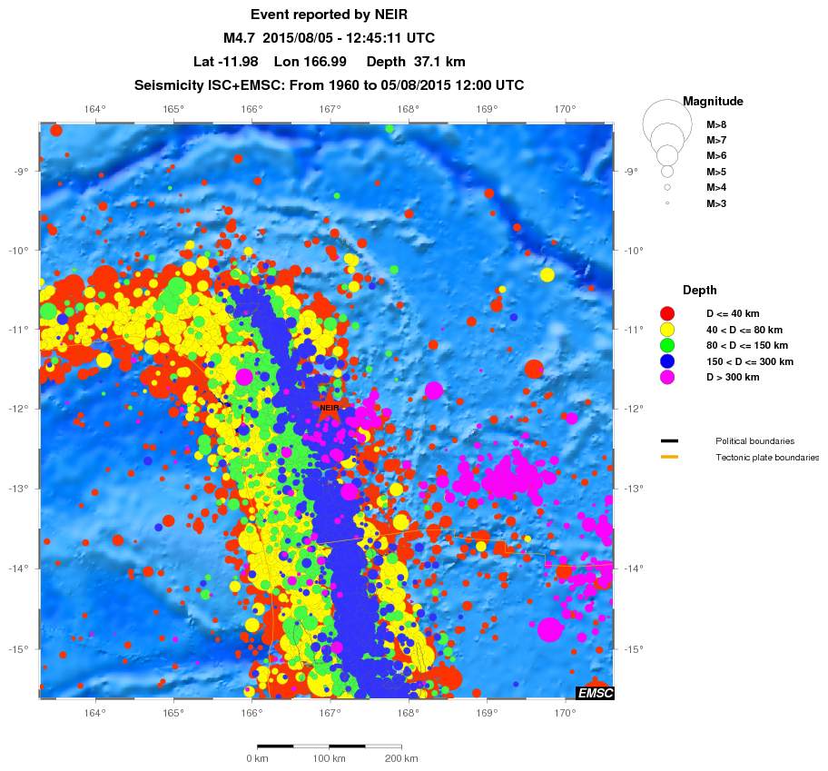 regional historical seismicity