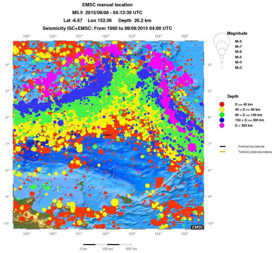 regional historical seismicity