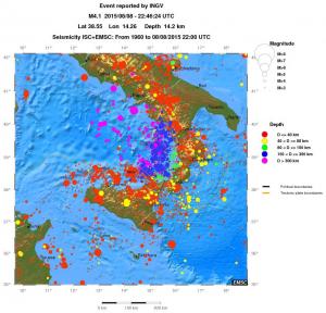 regional historical seismicity