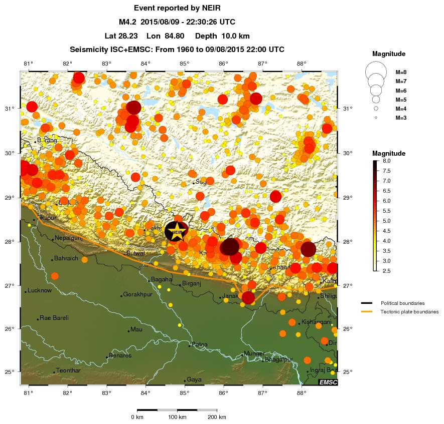 regional magnitude historical seismicity