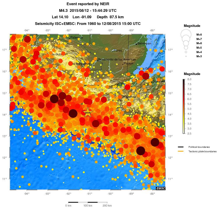 regional magnitude historical seismicity