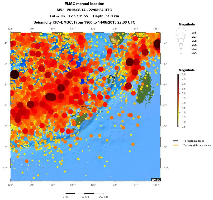 regional magnitude historical seismicity