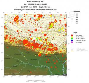 regional historical seismicity