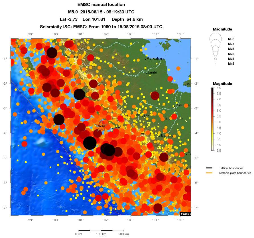 regional magnitude historical seismicity