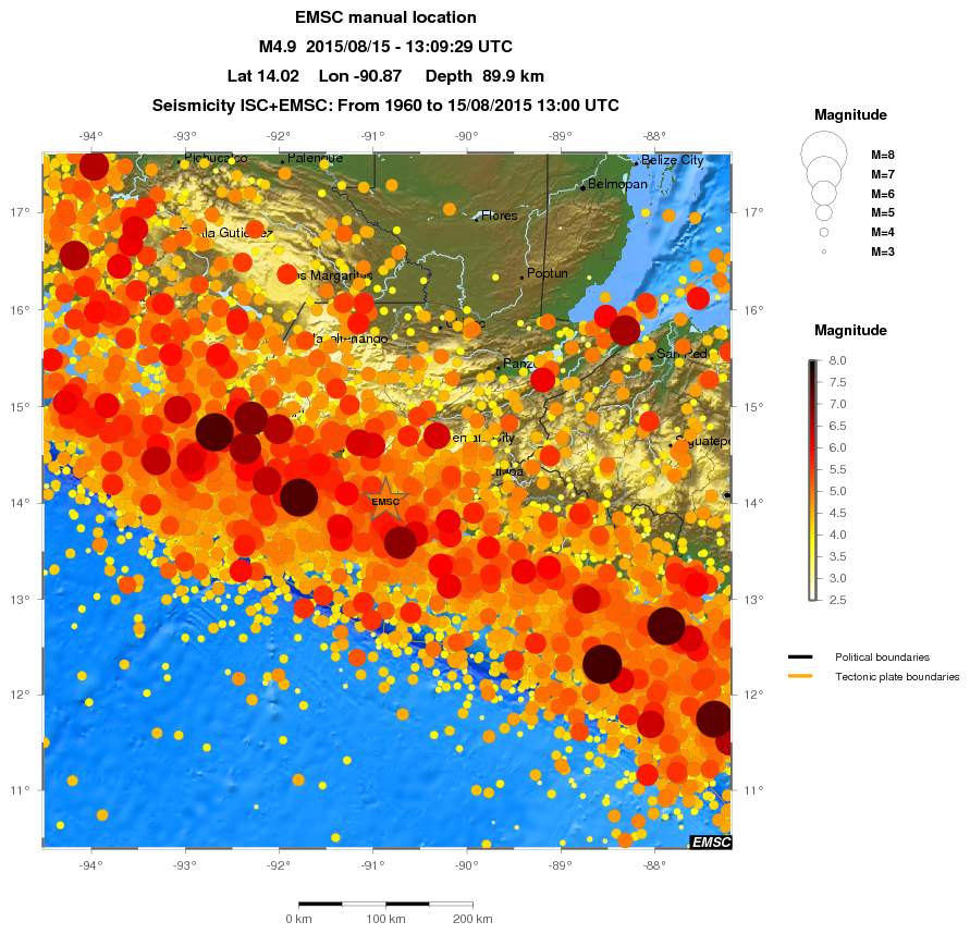 regional magnitude historical seismicity