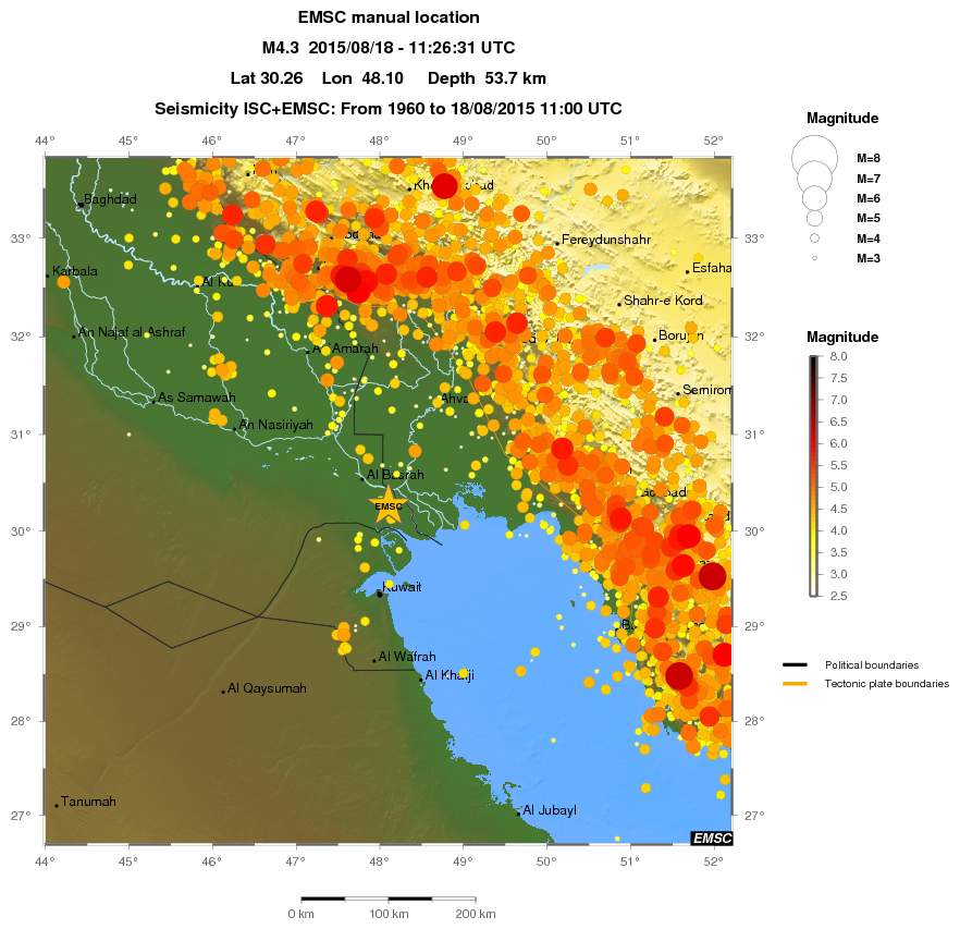 regional magnitude historical seismicity