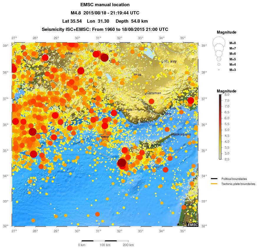 regional magnitude historical seismicity