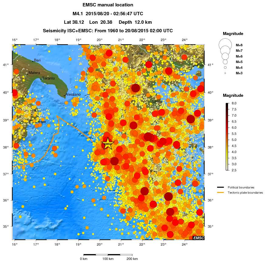 regional magnitude historical seismicity