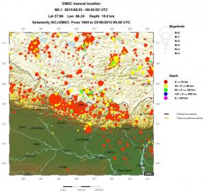 regional historical seismicity