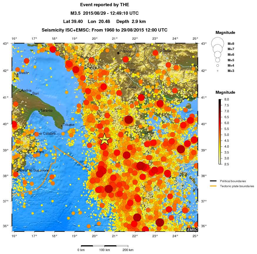 regional magnitude historical seismicity