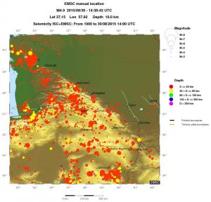 regional historical seismicity