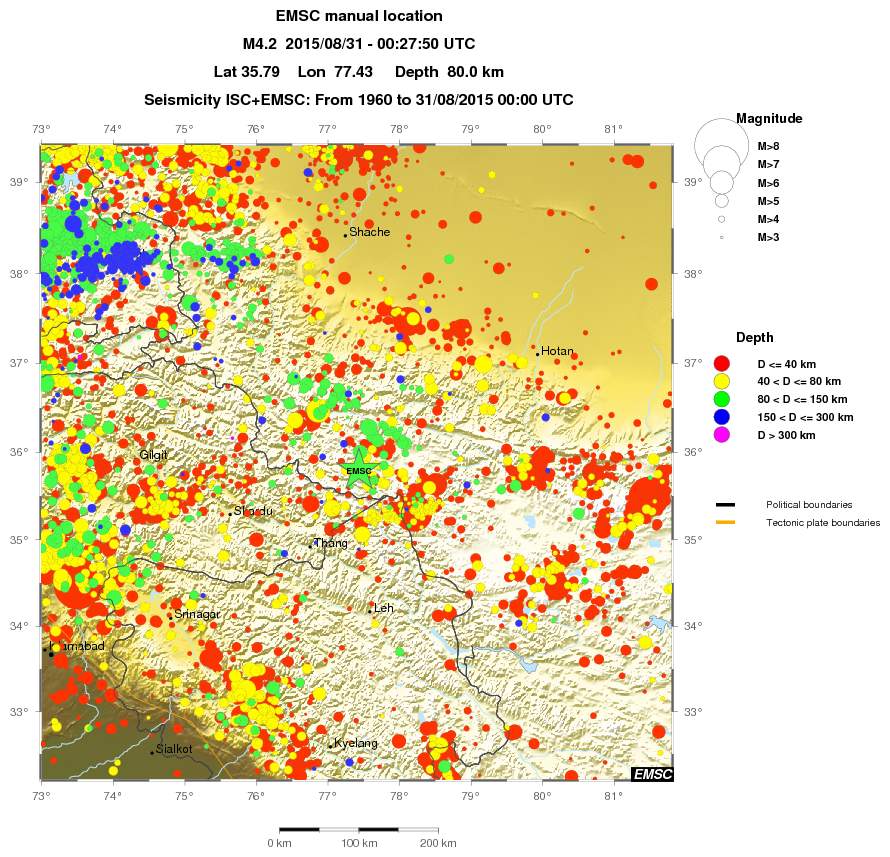 regional historical seismicity