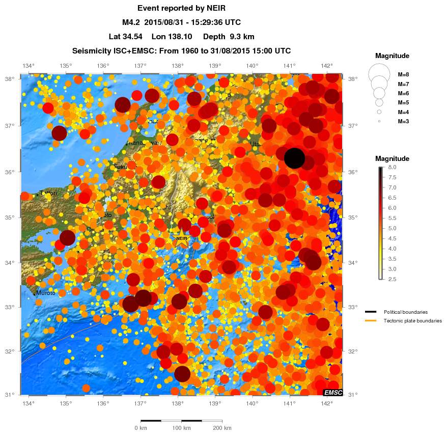 regional magnitude historical seismicity
