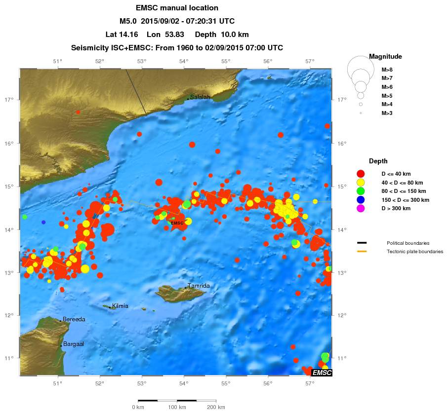 regional historical seismicity