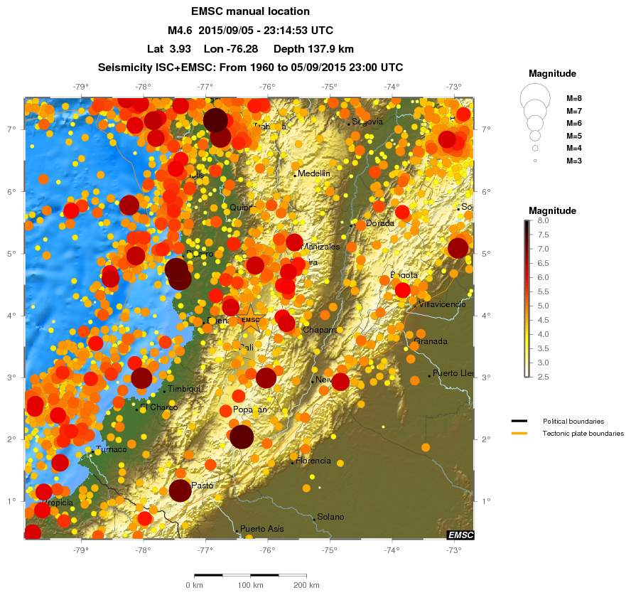 regional magnitude historical seismicity