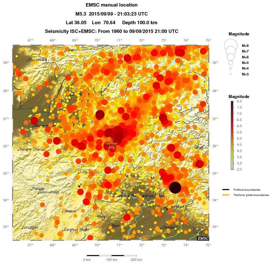 regional magnitude historical seismicity