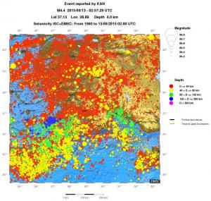 regional historical seismicity