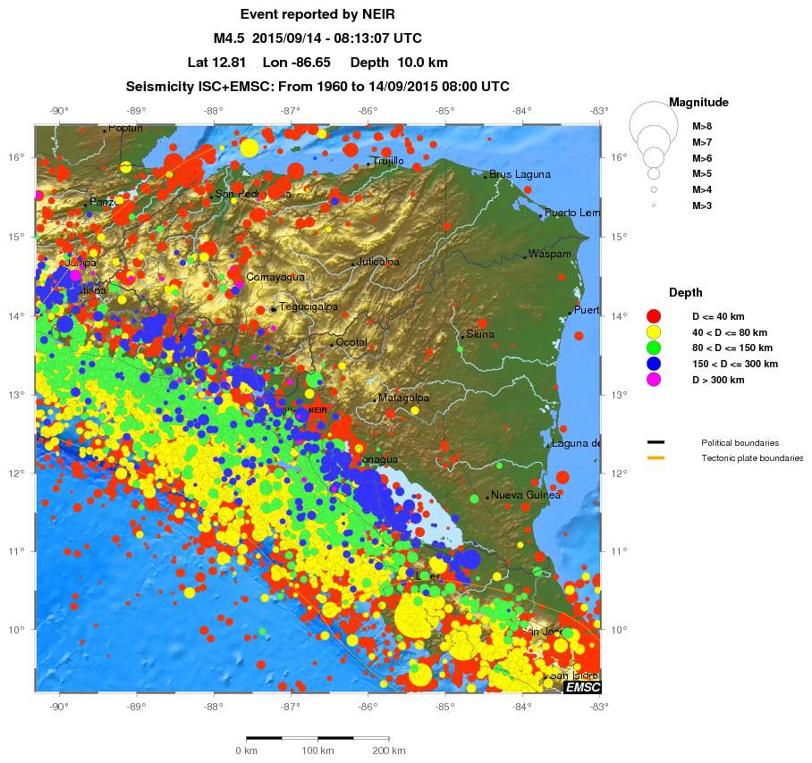 regional historical seismicity