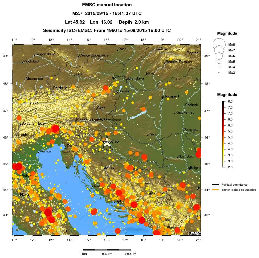 regional magnitude historical seismicity